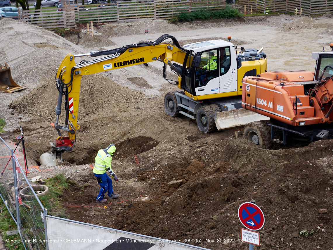 30.11.2022 - Baustelle an der Quiddestraße Haus für Kinder in Neuperlach